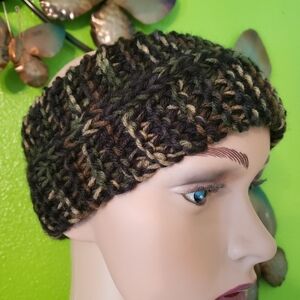 Handmade Knit Camo Earwarmer Or Headband